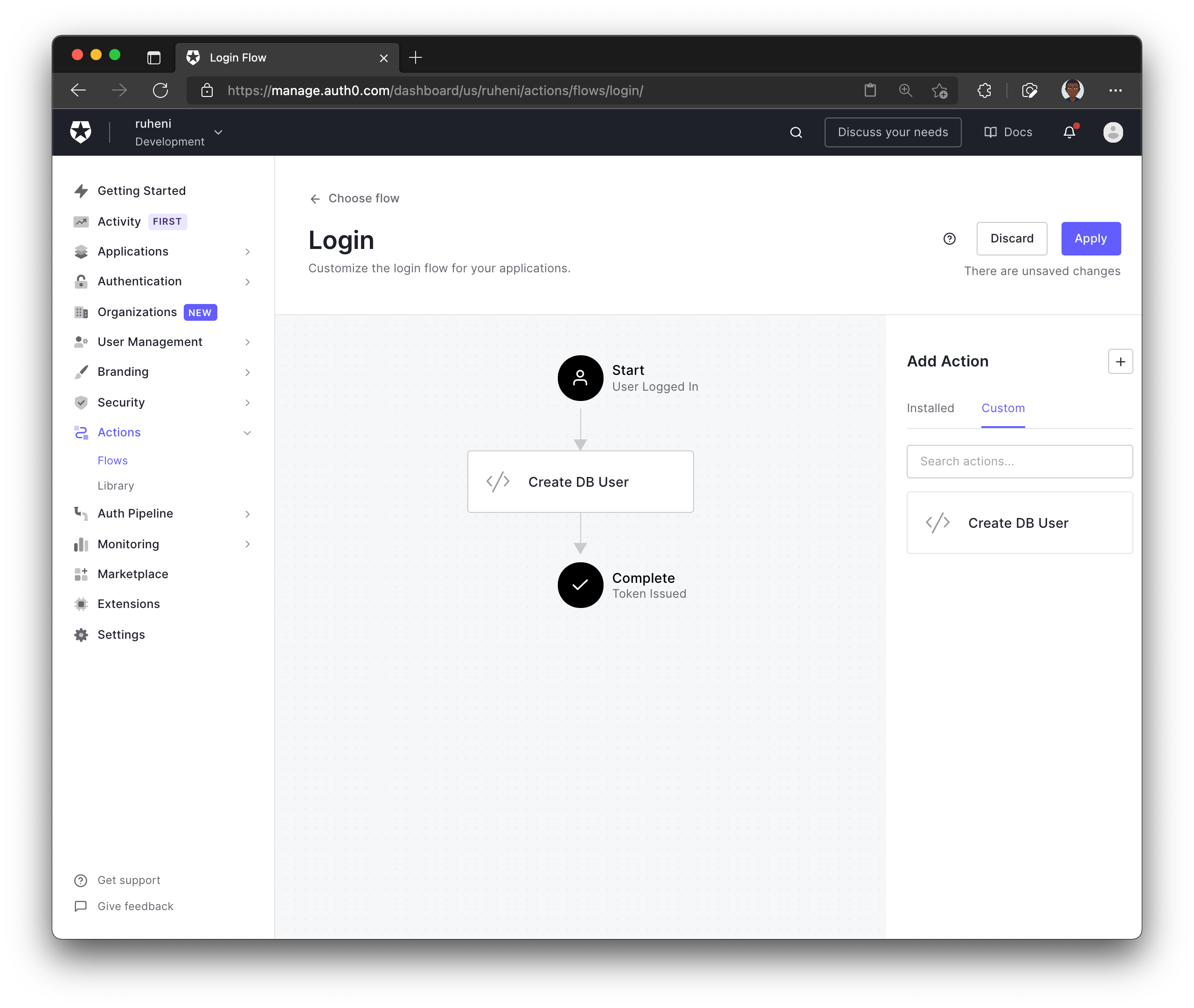 Customize the Loginflow